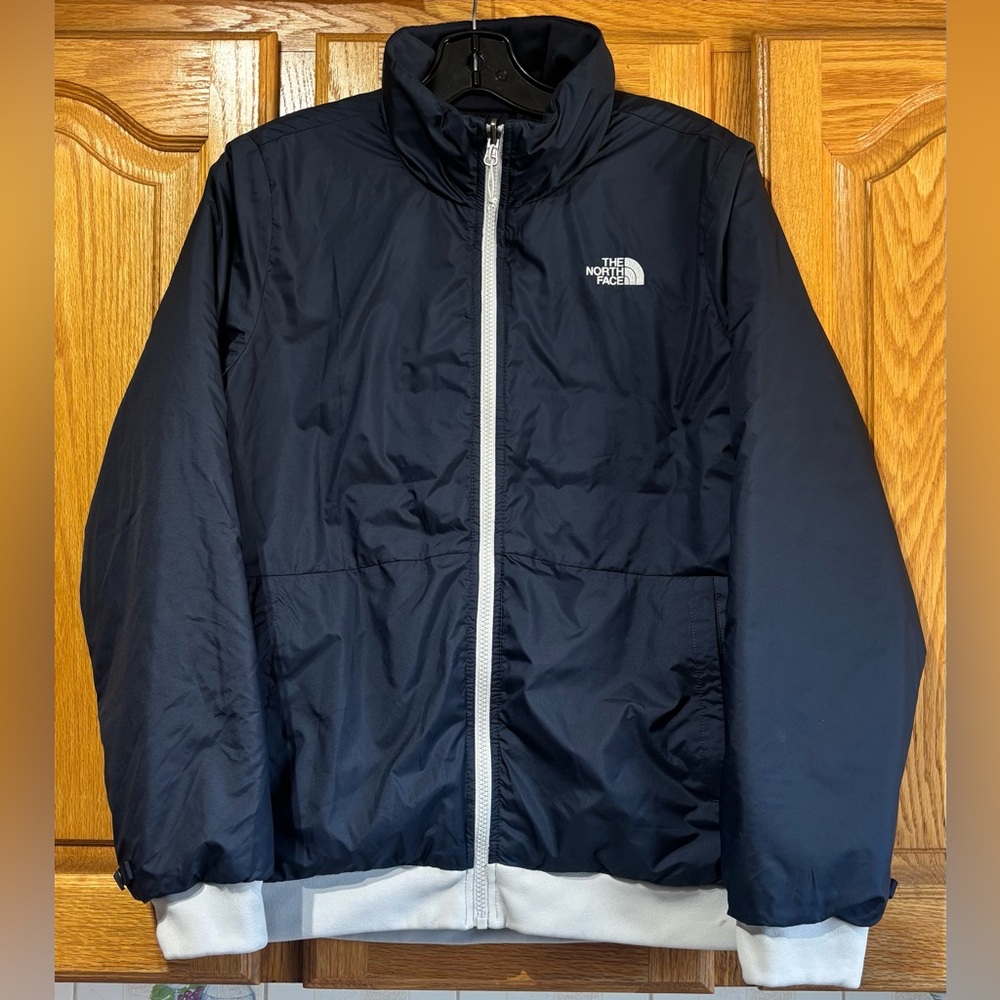 The North Face Navy Blue/Gray Trim Women's Spring/Fall Jacket Large